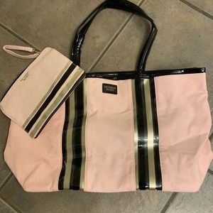 NWOT Victoria Secret tote bag and makeup bag